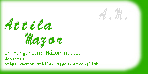 attila mazor business card